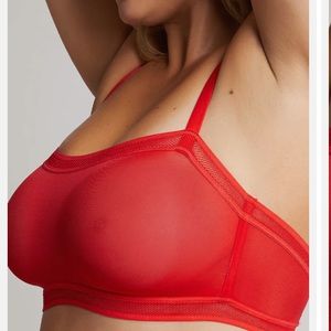 Negative Wireless Cherry Red Bandeau Bra